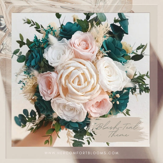 Blush Teal (Preserve Roses +Sola)